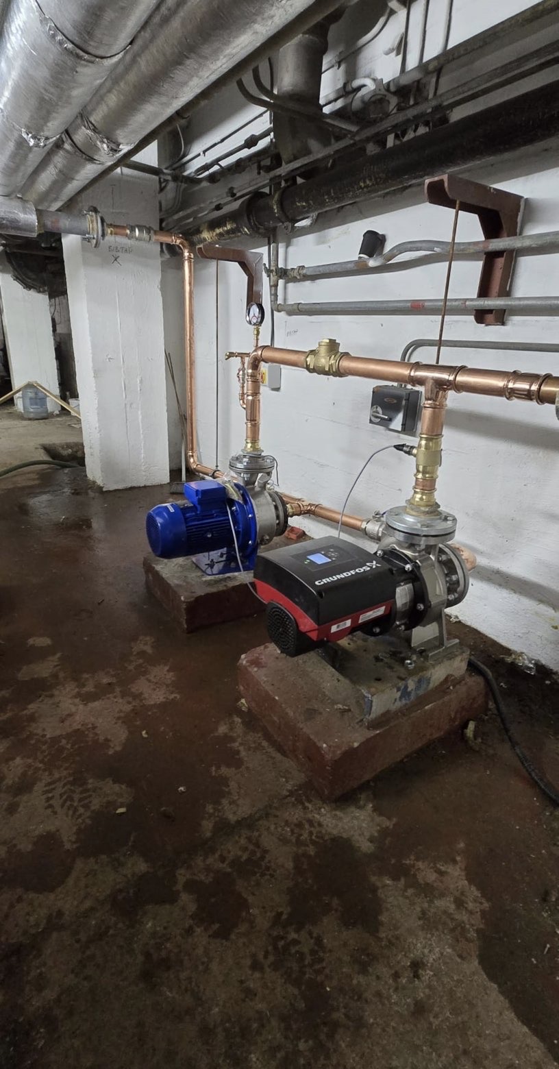 Plant room pipework